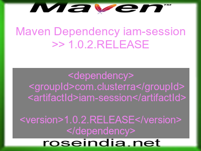 Maven dependency of iam-session version 1.0.2.RELEASE