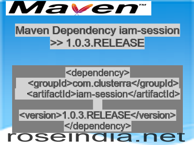 Maven dependency of iam-session version 1.0.3.RELEASE