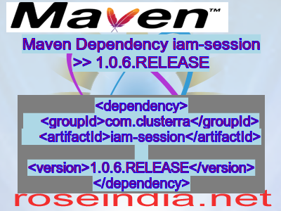 Maven dependency of iam-session version 1.0.6.RELEASE