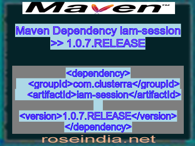 Maven dependency of iam-session version 1.0.7.RELEASE