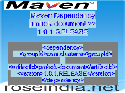 Maven dependency of pmbok-document version 1.0.1.RELEASE