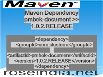 Maven dependency of pmbok-document version 1.0.2.RELEASE