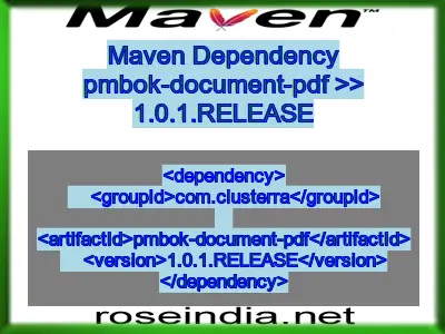 Maven dependency of pmbok-document-pdf version 1.0.1.RELEASE
