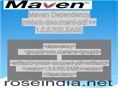 Maven dependency of pmbok-document-pdf version 1.0.5.RELEASE