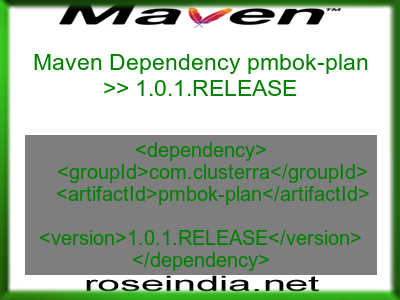 Maven dependency of pmbok-plan version 1.0.1.RELEASE