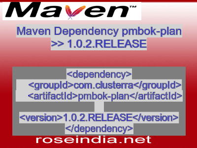 Maven dependency of pmbok-plan version 1.0.2.RELEASE