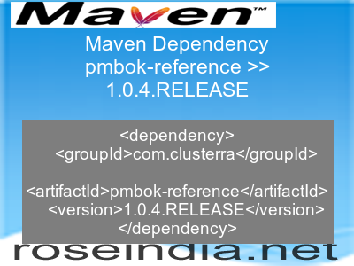 Maven dependency of pmbok-reference version 1.0.4.RELEASE
