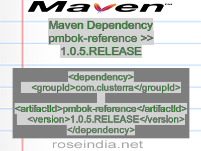 Maven dependency of pmbok-reference version 1.0.5.RELEASE