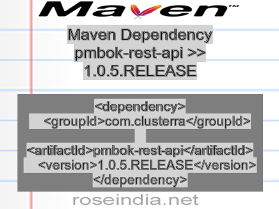 Maven dependency of pmbok-rest-api version 1.0.5.RELEASE