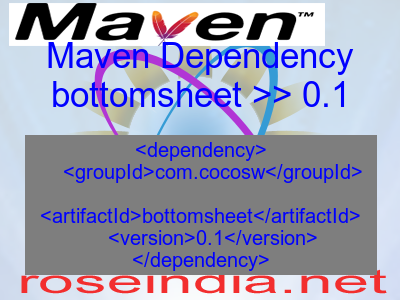 Maven dependency of bottomsheet version 0.1