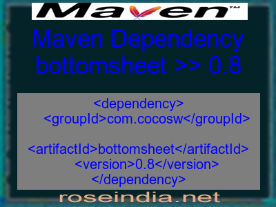 Maven dependency of bottomsheet version 0.8
