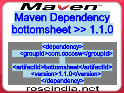 Maven dependency of bottomsheet version 1.1.0
