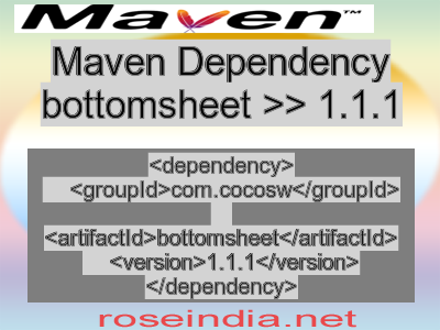Maven dependency of bottomsheet version 1.1.1