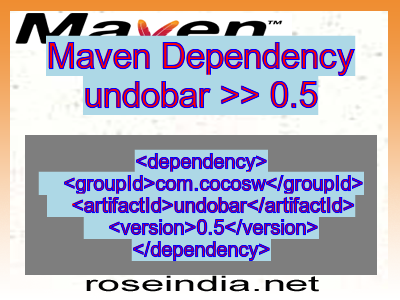 Maven dependency of undobar version 0.5
