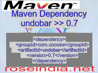 Maven dependency of undobar version 0.7