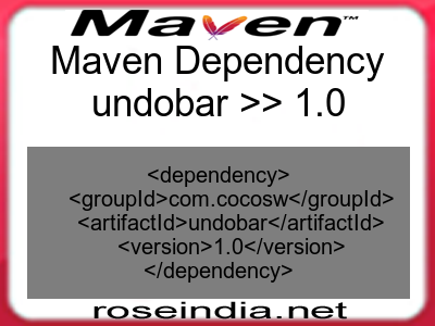 Maven dependency of undobar version 1.0