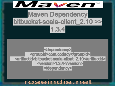 Maven dependency of bitbucket-scala-client_2.10 version 1.3.4