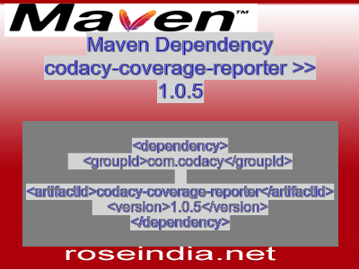 Maven dependency of codacy-coverage-reporter version 1.0.5