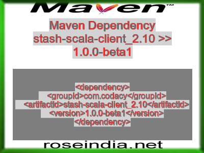 Maven dependency of stash-scala-client_2.10 version 1.0.0-beta1