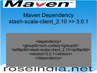 Maven dependency of stash-scala-client_2.10 version 3.0.1