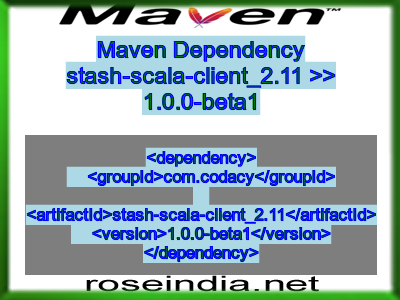 Maven dependency of stash-scala-client_2.11 version 1.0.0-beta1