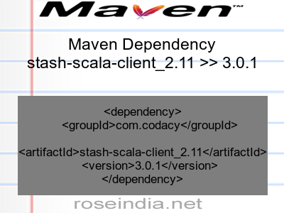 Maven dependency of stash-scala-client_2.11 version 3.0.1