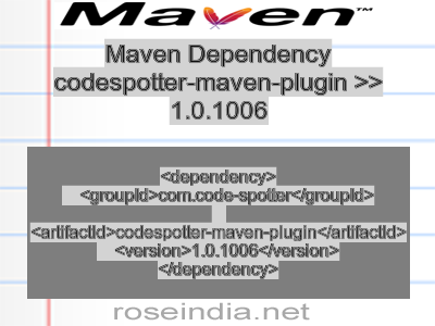 Maven dependency of codespotter-maven-plugin version 1.0.1006