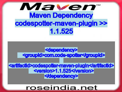 Maven dependency of codespotter-maven-plugin version 1.1.525