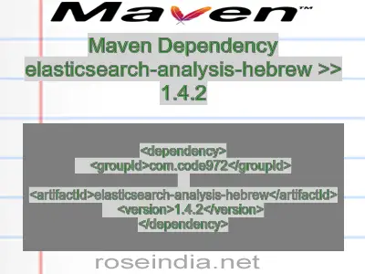 Maven dependency of elasticsearch-analysis-hebrew version 1.4.2