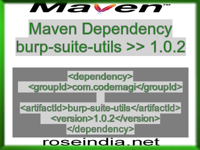 Maven dependency of burp-suite-utils version 1.0.2