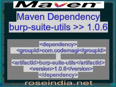Maven dependency of burp-suite-utils version 1.0.6