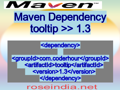 Maven dependency of tooltip version 1.3