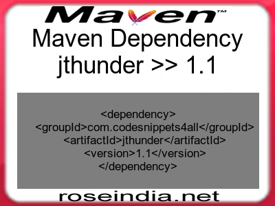 Maven dependency of jthunder version 1.1