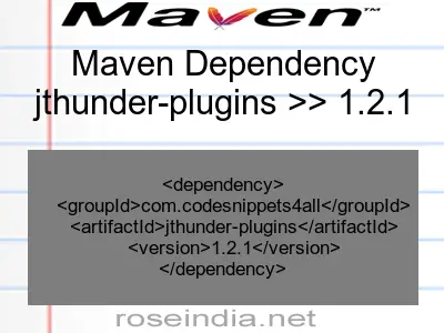Maven dependency of jthunder-plugins version 1.2.1