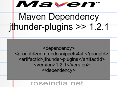 Maven dependency of jthunder-plugins version 1.2.1