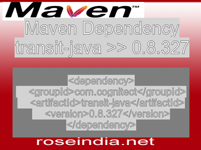 Maven dependency of transit-java version 0.8.327