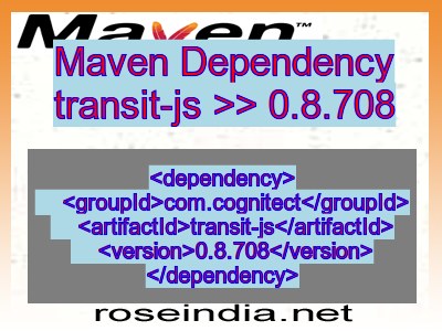 Maven dependency of transit-js version 0.8.708