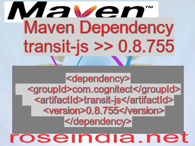 Maven dependency of transit-js version 0.8.755