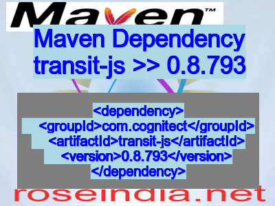 Maven dependency of transit-js version 0.8.793