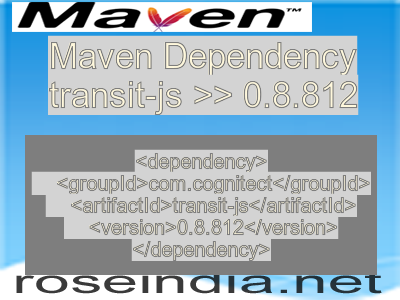 Maven dependency of transit-js version 0.8.812