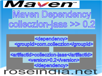 Maven dependency of colleczion-jaas version 0.2