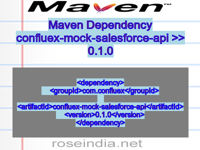 Maven dependency of confluex-mock-salesforce-api version 0.1.0