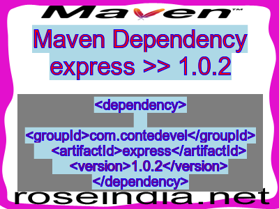 Maven dependency of express version 1.0.2