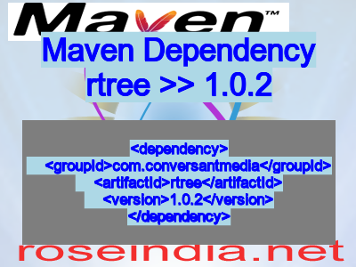Maven dependency of rtree version 1.0.2