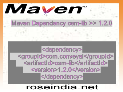Maven dependency of osm-lib version 1.2.0