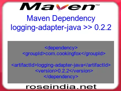 Maven dependency of logging-adapter-java version 0.2.2