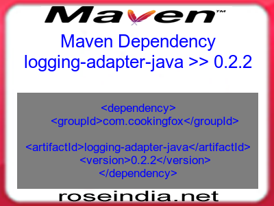 Maven dependency of logging-adapter-java version 0.2.2