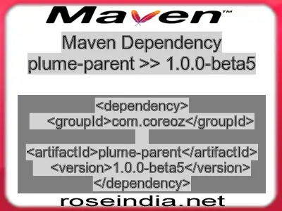Maven dependency of plume-parent version 1.0.0-beta5