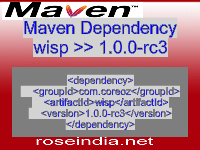 Maven dependency of wisp version 1.0.0-rc3