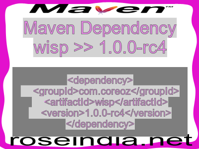 Maven dependency of wisp version 1.0.0-rc4
